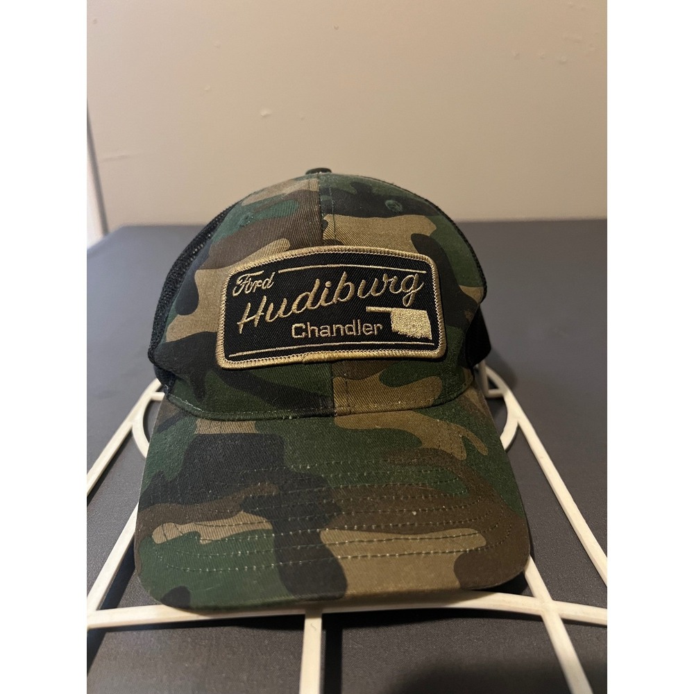 Richardson 112P Ford Hudiburg Chandler Camo Trucker Hat Snapback Mesh Cap Mens
